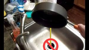 why should not pour grease cooking oil