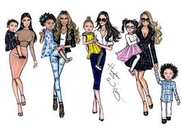 I just love being a mom, she said in an episode of e! Famous Mothers Their Famous Kids Kim Kardashian North Beyonce Blue Victoria Beckham Harper And Mar Fashion Sketches Fashion Illustration Fashion Art