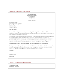 In fact, some employers think less of. Interview Thank You Letter Samples Free Download