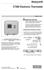A great look at the honeywell t 87f thermostat. Honeywell Ct500 Owner S Manual Pdf Download Manualslib