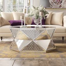 Convenience concepts royal crest hexagonal chrome coffee table, clear glass / chrome frame. Hexagon Coffee Tables You Ll Love In 2021 Wayfair