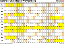 Gesetzliche und weitere feiertage 2021 mit angabe, in welchen bundesländern arbeitsfrei ist. Kalender 2021 Baden Wurttemberg Ferien Feiertage Pdf Vorlagen