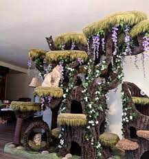 A fun and welcoming community where you can post things that you made from arts and crafts to writing, videos, music available in several sizes, the enchanted purple passion tree stump condo is a truly unique cat condo you and your cats will adore for years to come. Enchanted Forest Cottagecore Cat Tree Novocom Top