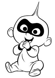 Cute Jack Jack The Incredibles Coloring Page For Kids Disney Drawings Sketches Disney Character Drawings Easy Cartoon Drawings