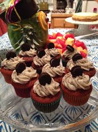 Red Velvet Cupcakes With Oreo Cream Cheese Frosting Martha Stewart Cupcake Recipe Red Velvet Cupcakes Red Velvet Oreo