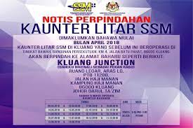 Jadual perkhidmatan kaunter bergerak mbjb bagi bulan mac 2020. Jadual Kaunter Bergerak Ssm 2018