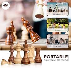 Blessings Decor Collector Edition Wooden Chess Pieces Chess Coins Pawns  Chessmen Figurine Pieces (Brown & White) : Buy Online at Best Price in KSA 