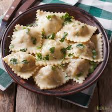 ravioli with meat cheese filling