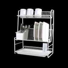 The size of small dish rack is 16.7 × 10 × 15.3 inch, fits small family. Delfinware 3 Tier Plate Rack White 2300 Only 48 00