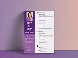 Free Purple Resume Template Resume Template Free Resume Design Template Resume Template