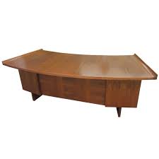 Mid century modern green curved office desk computer desk with shelves & storage gold mid century mexican modernist curved desk with goatskin. Harvey Probber Curved Top Walnut Desk Mid Century Danish Modern Mid Century Desk Walnut Desks Mid Century Danish
