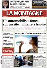 Cette oppération nécessite une connection à internet et peut prendre plusieurs minutes. Journal La Montagne France Les Unes Des Journaux De France Edition Du Mardi 29 De Aout De 2017 Kiosko Net