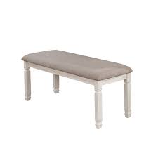 Check spelling or type a new query. Hometrend Nesbitt Rectangular Dining Bench With Fabric Antique White 7412w 13 Rona