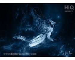 S110 Half Bird Half Serpent Occamy Etsy Digital Image Patronus Art Dark Backgrounds