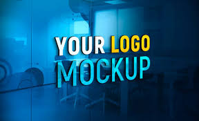 Download 3d Logo Mockup On Office Glass Wall Graphicsfamily