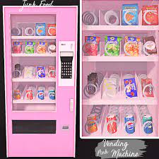 These vending machine stickers are made specifically to vend in most standard sticker or tattoo flat vending machines. Second Life Marketplace Junk Food Vending Machines Pink