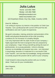 Child Care Cover Letter Samples Templates Pdf Word 2021 Child Care Cover Letters Rb