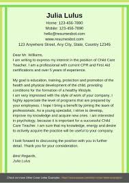 The letter should highlight your achievements and skills, helping to get this letter offers the opportunity for a potential employer to learn more about you and gives you the chance to set yourself apart from other applicants. Child Care Cover Letter Samples Templates Pdf Word 2021 Child Care Cover Letters Rb