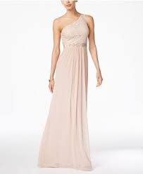 Gold Long Dresses Macy 39 S One Shoulder Gown Gowns Gowns Dresses