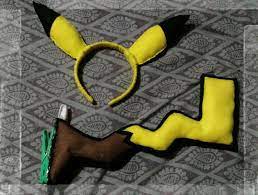 Pikachu Head Band And Tail Made With Felt Pikachu Tail Diy Halloween Costumes Crafty