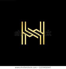 Initial Letter H Hh Minimalist Art Logo Gold Color On Black Background Initials Logo Design Art Logo Minimalist Art