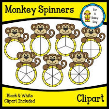 Monkey Spinners Clipart With Images Clip Art Colour Images Line Images