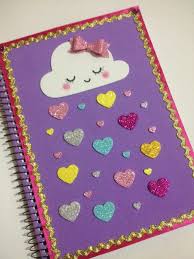 Capa De Caderno Em Eva Simples Cadernos Decorados Com Eva 30 Modelos Capa De Recados Cadernos Decorados Caderno Decorado Com Eva