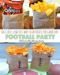 Football Super Bowl Party Fast Easy Low Cost Ways To Decorate For Game Day A Thrifty Mom Recipes Crafts Diy And More