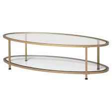 It is also available in different shapes and sizes. Studio Designs Home Camber 48 Modern Oval Metal Coffee Table In Gold 71038