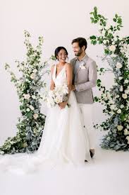 Intimate Monochromatic Wedding Inspiration With Modern Details Ruffled Monochromatic Wedding Modern Wedding Inspiration Royal Wedding Dress