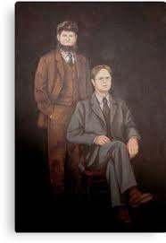 Dwight And Moes Painting Canvas Print Office Poster The Office Show Dwight Schrute