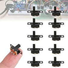 But in sketch, how would i come to know whether lever has been moved to left or right side ? 3 Pin Black Miniature Slide Spdt Switches Electrical Component Toggle Switch Knj For Sale Online Ebay