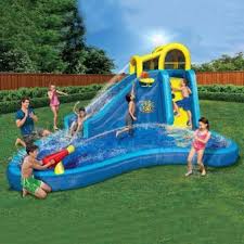 Banzai Big Blast Inflatable Water Park Canadian Tire Inflatable Water Park Kids Water Slide Aqua Pools
