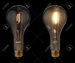 Two Ideas Represented As One Dim Light Bulb And One Bright Light Stock Photo Picture And Royalty Free Image Image 7051341