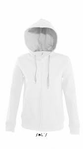 Veste Doublee Zippee A Capuche Femme 47100 Blanc Bicolore