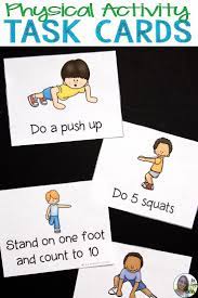 Physical Activity Cards Exercise Cards Physical Activities For Kids Preschool Gym Physical Activities
