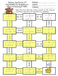 Graphing systems worksheet 4 rtf graphing systems worksheet 4 pdf view answers. Solving Systems Of Equations By Graphing Maze By Ayers Math Flairs