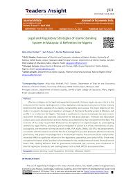 Any information given does not constitute any warranty for a particular use. Pdf Legal And Regulatory Strategies Of Islamic Banking System In Malaysia A Reflection For Nigeria