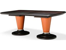 Designs and features of aico: Aico Furniture Michael Amini 21 Cosmopolitan Umber Diablo Orange 80 104 W X 44 D Rectangular Dining Table Aic9029002812