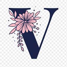 Png Letter V Floral Font Typography Free Image By Rawpixel Com Tvzsu Floral Font Flower Letters Lettering Alphabet