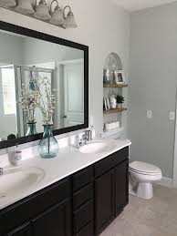 This dining room is refined and painted wickham gray. Master Bathroom Update Benjamin Moore Wickham Gray On Walls The Best Color Ever Bathroom Redecorating Master Bathroom Update Bathroom Mirror