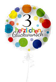 Dann lassen sie es uns wissen! Rund Folienballon Zahl 3ter Kindergeburtstag O 45cm Myengele Online