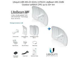 Ubiquiti Lbe M5 23 5ghz 2 Pack Litebeam M5 23dbi Outdoor Airmax Cpe Up To 30 Km Newegg Com