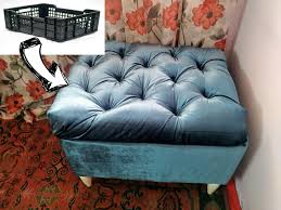 جزامه بانكيت من اقفاص الفاكهه البلاستيك Furniture Home Decor Ottoman
