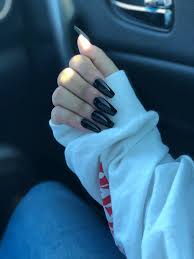 Acrylic Summer Long Black Coffin Nails Long Black Coffin Nails Long Acrylic Nails Coffin Edgy Nails Diy Acrylic Nails