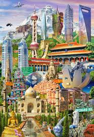 Con este maravilloso puzzle podrás darte una vuelta al mundo pieza a pieza donde descbrirás lugares y monumentos de todas las nacionalidades. Adrian Chesterman The New Biggest Jigsaw Puzzle In The World