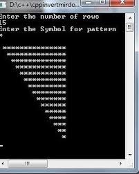 Program To Display Inverted Mirrored Right Triangle Star Pattern In C Right Triangle Star Patterns Pattern
