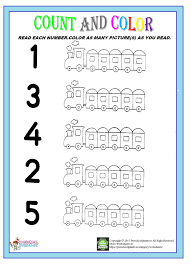 Train Count And Color Worksheet Shape Worksheets For Preschool Color Worksheets Worksheets For Kids