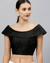 Boat neck blouse designs are becoming increasingly popular these days. Buy Black Blouses For Women By Amrutam Fab Online Ajio Com