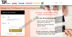 Once accessed, the online account will allow you to make immediate payments. Tjx Rewards Credit Card Pay Bill Synchrony Bank Online Pay My Bill